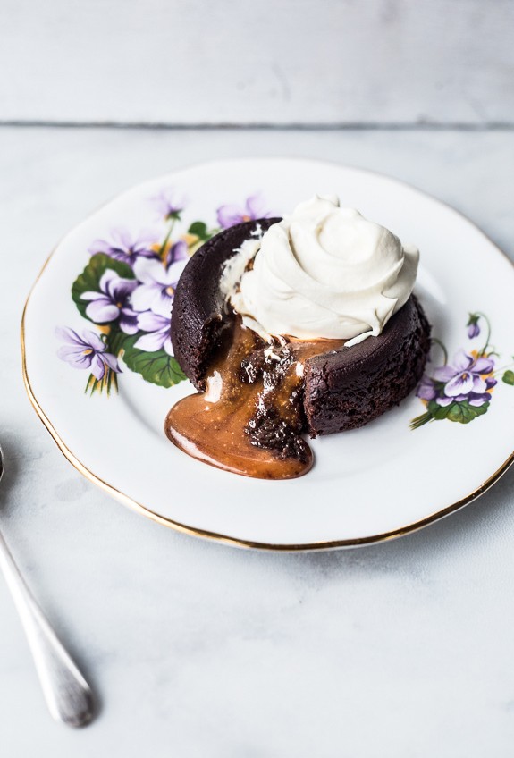Salted Caramel Filled Molten Chocolate Cakes Recipe Salted Caramel Filled Molten Chocolate Cakes Recipe