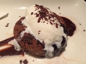 Molten Chocolate Cake, Forebay Restaurant, Hershey Lodge